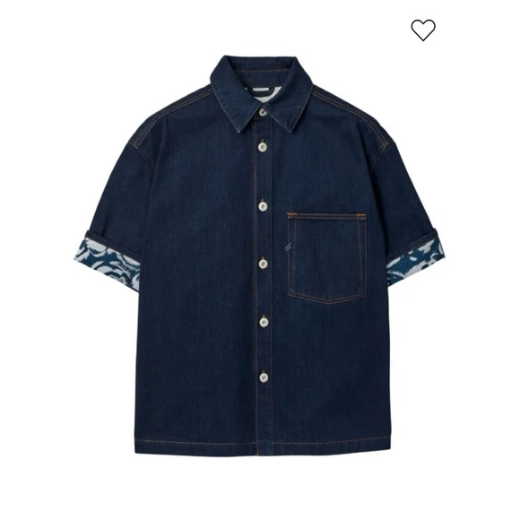 Burberry Dark Blue Casual Button Down Shirt